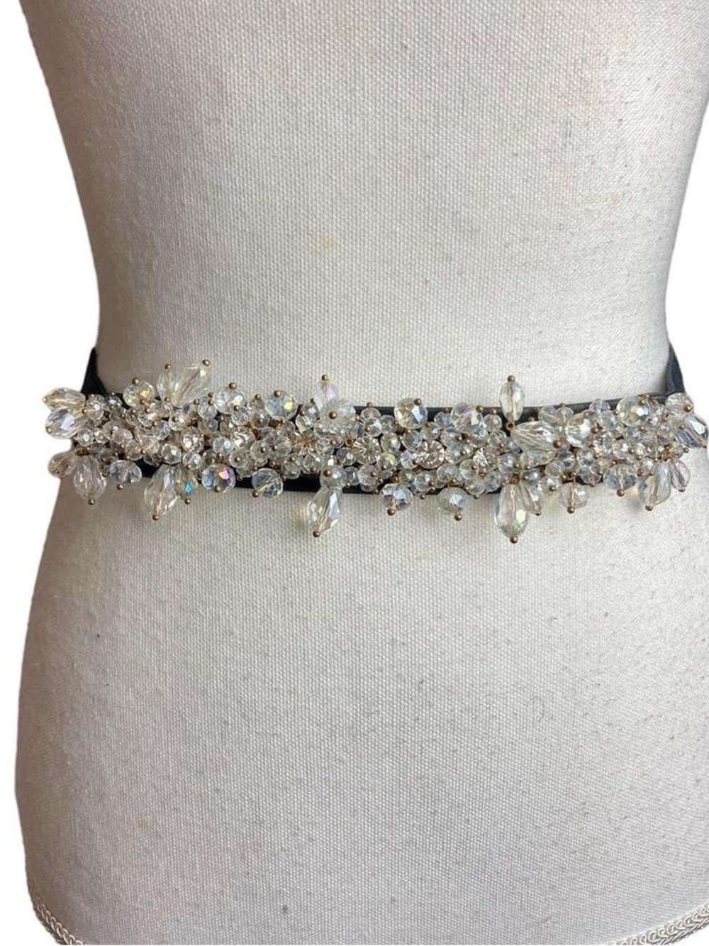 Crystal Beaded Black Belt
